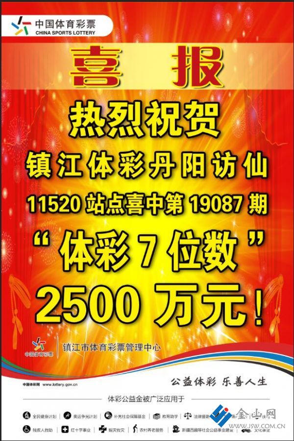 端午終于等到你 鎮江體彩中出7位數2500萬大獎（1）