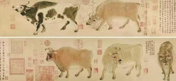 韓滉畫作《五牛圖》 圖：朱昌勤 提供