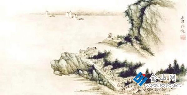 清代周鎬《西津曉渡》 （資料圖片）