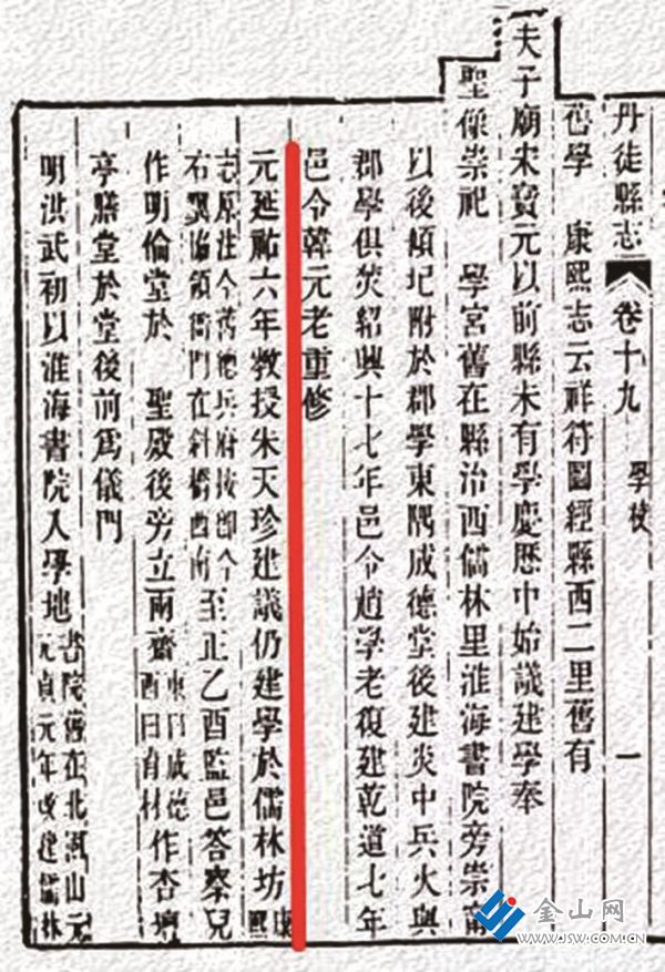 《光緒丹徒縣志》記載 圖：王鐵牛 提供