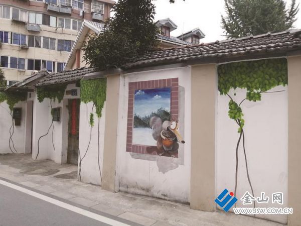 墻繪與民居融為一體