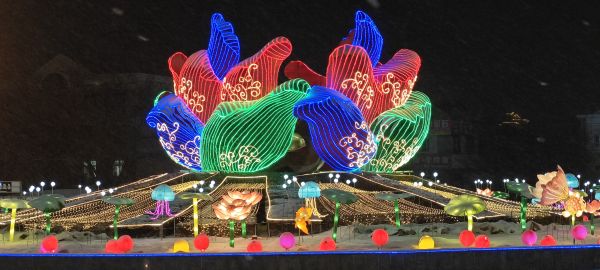 春节期间文化宫转盘夜景+宋文蛟+13319000175+自治区交通执法局