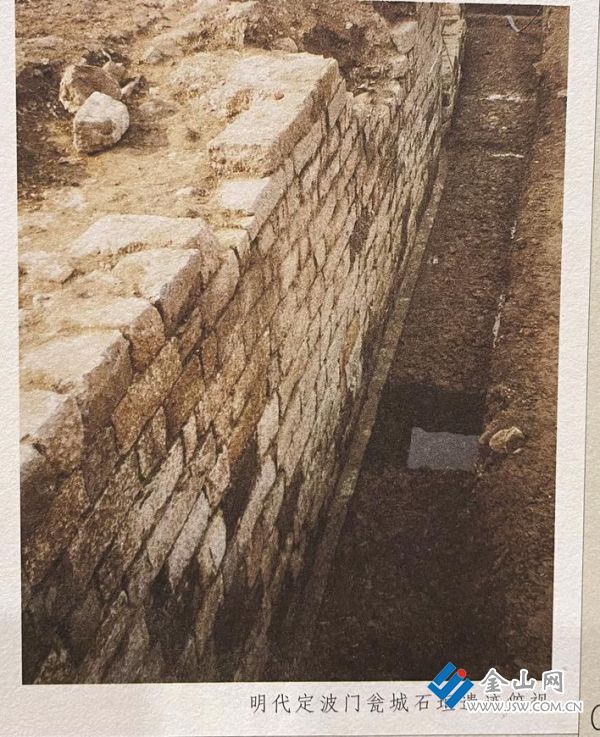 明代定波門甕城石垣遺跡俯視