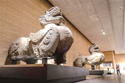 大運(yùn)河博物館內(nèi)陵口石刻復(fù)制品 圖：蔣國(guó)清 提供