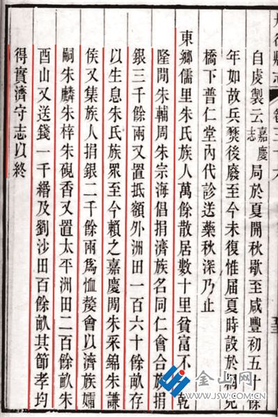 《光緒丹徒縣志》中關(guān)于朱氏的記載