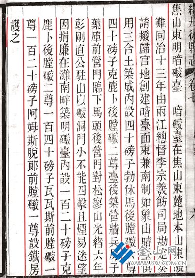 《續(xù)丹徒縣志》江防炮臺(tái)記載