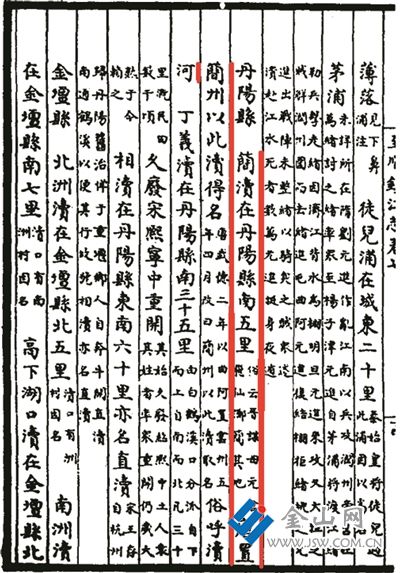 《至順鎮(zhèn)江志》中簡(jiǎn)瀆的記載