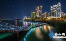 金山湖湖畔夜景燈光絢麗