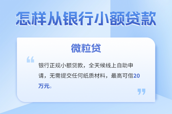 怎样从银行：银行产品微粒贷实例解析