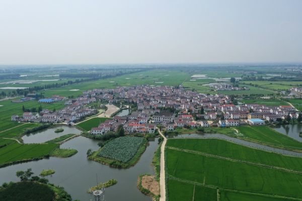 丹陽市柳茹村全貌航拍圖