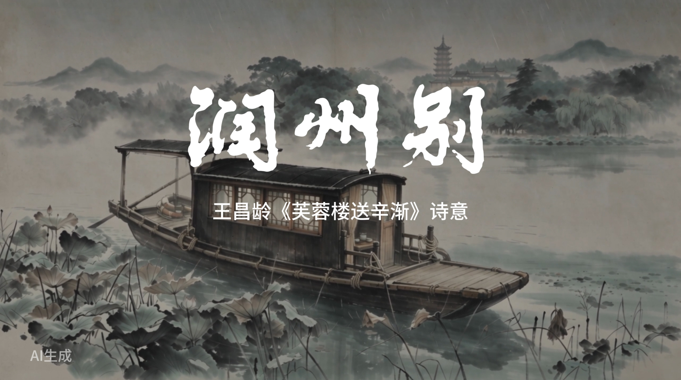AI视频：《润州别》——《芙蓉楼送辛渐》诗意