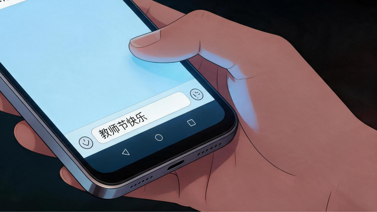 AI视频：我不敢发出的那句教师节快乐